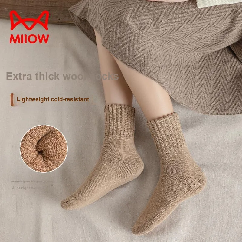 MIIOW Mid Calf Socks Women's 4 Pack-5