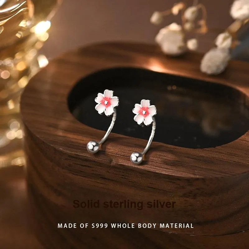 QUIET LOVE Sterling Silver Stud Earrings Women's-3