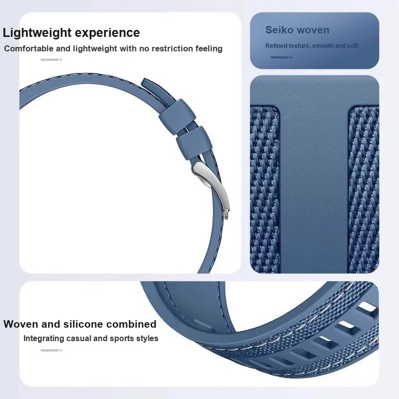 IBOANN Watch Band Apple Compatibility Nylon, Silicone Material-1