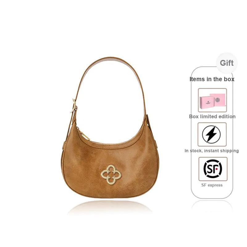 CASSILE Cow Leather Shoulder Bag Regular Women's Amber-0