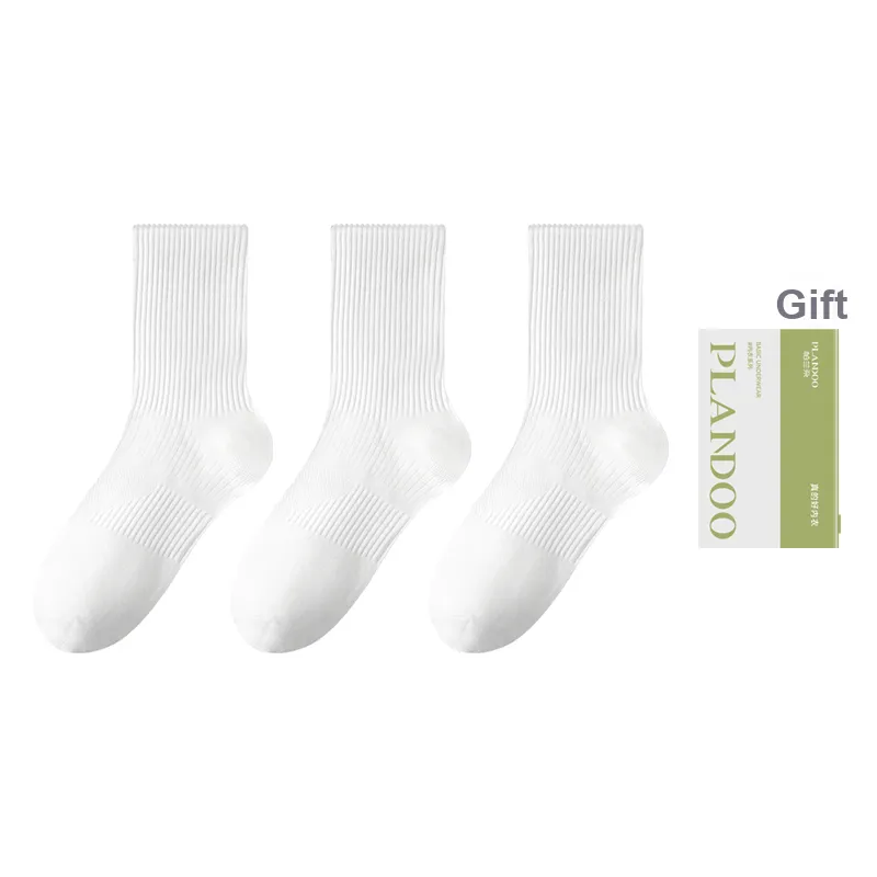 PLANDOO Mid Calf Socks Men's Box Of 3 Pairs-11