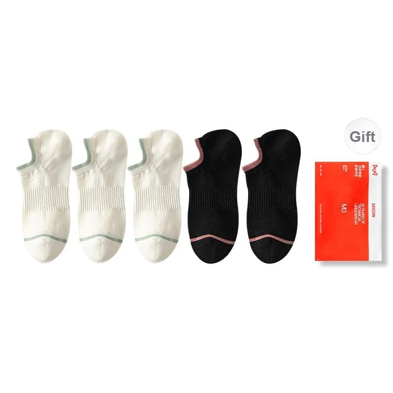 MIIOW No Show Socks Women's Shopping Bag 5 Pack-24