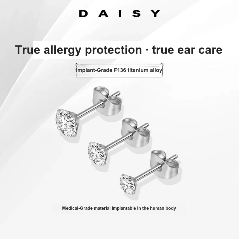 Daisy Dream Titanium Steel Stud Earrings Unisex-2