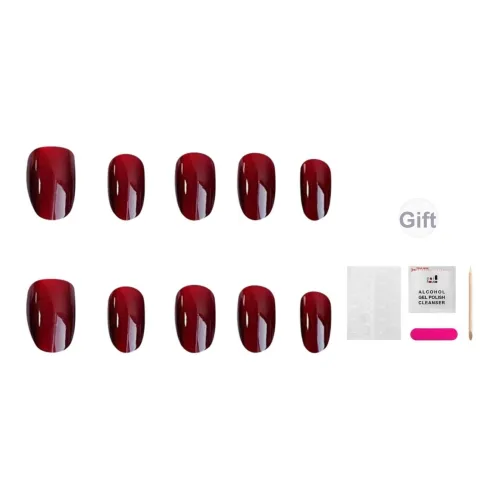 JIABITU Вишня Красный Съемный Стиль Короткий Круглый Красный Размытый Однотонный 12 мм