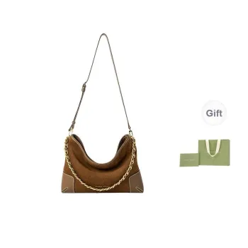 VANESSA HOGAN Cow Leather One Shoulder Hobo Pack Women's Brown