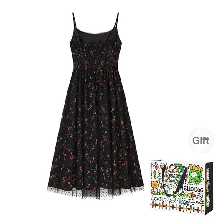 ZVJH Slip Dresses Women's Floral Dress Shopping Bag-1