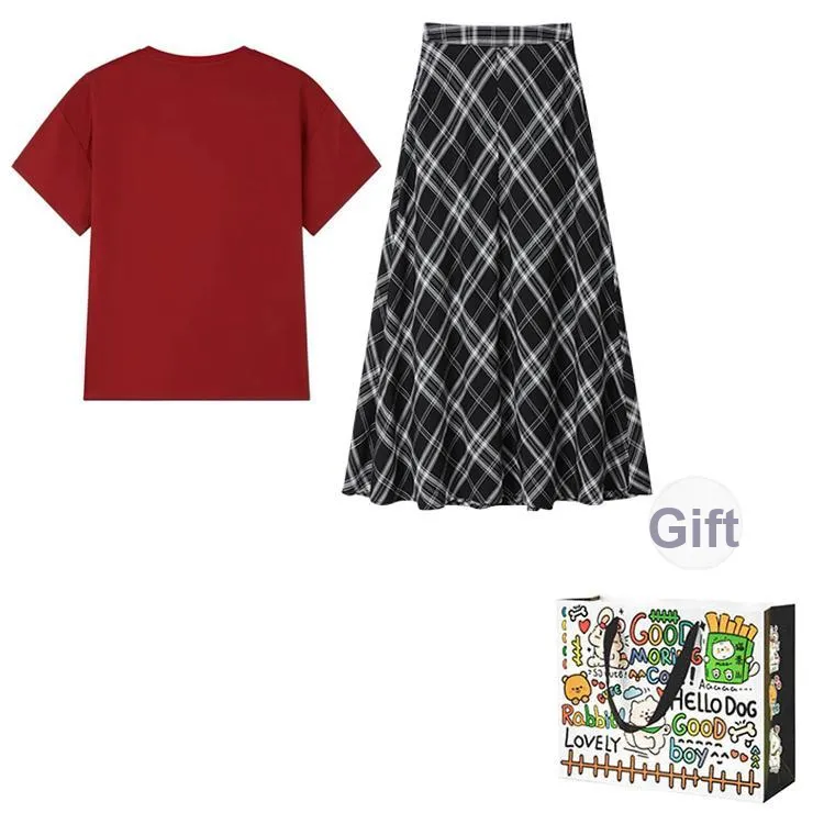 Dippanis Two Piece Skirt Sets Women's-1