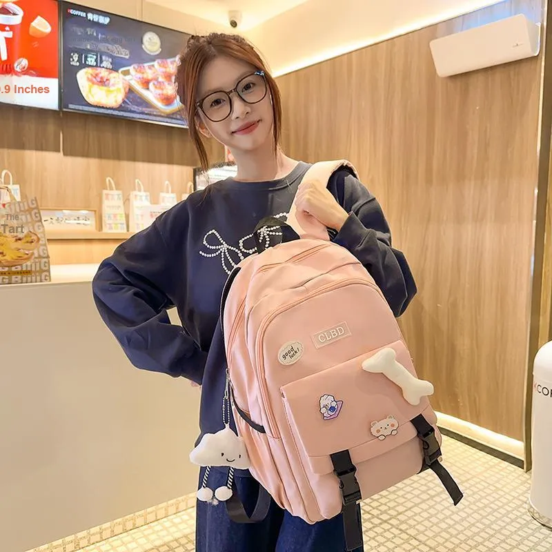 RUIPAI Nylon Backpack Regular Unisex Black/Pink/Blue/Purple-18