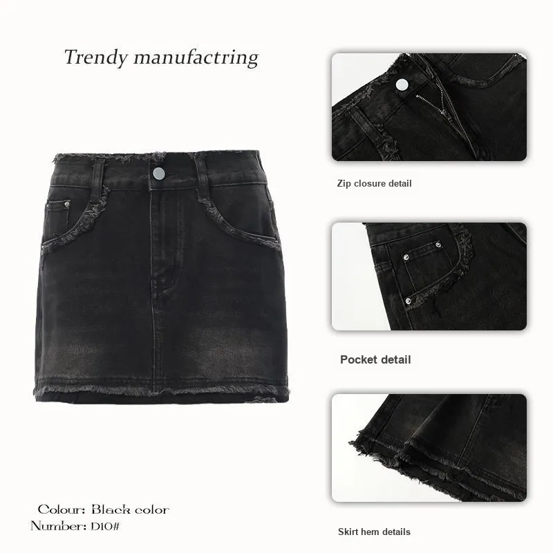 Rose Denim Short Skirts Women's-9