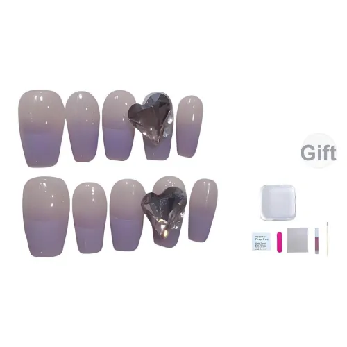 A Few More Cute Ручной Ногтей Art False Nail TRAPEZE Cropped Фиолетовый Градиент French