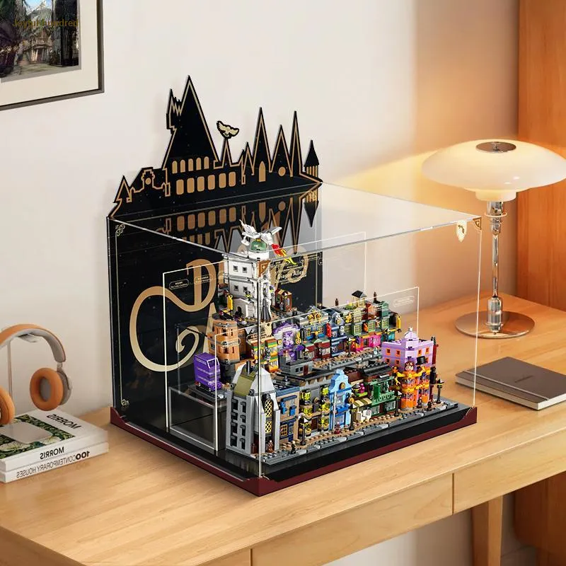 LIGHT YOUR BRICKS Compatibility Harry Potter 76444 Mini Diagon Alley Display Case Model Accessories-5