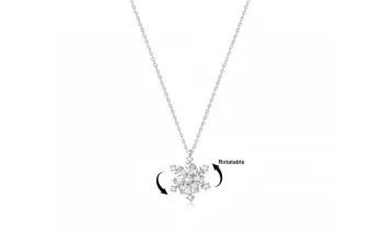 Asia Star S999 Fine Silver With Zircon Necklaces Women's
