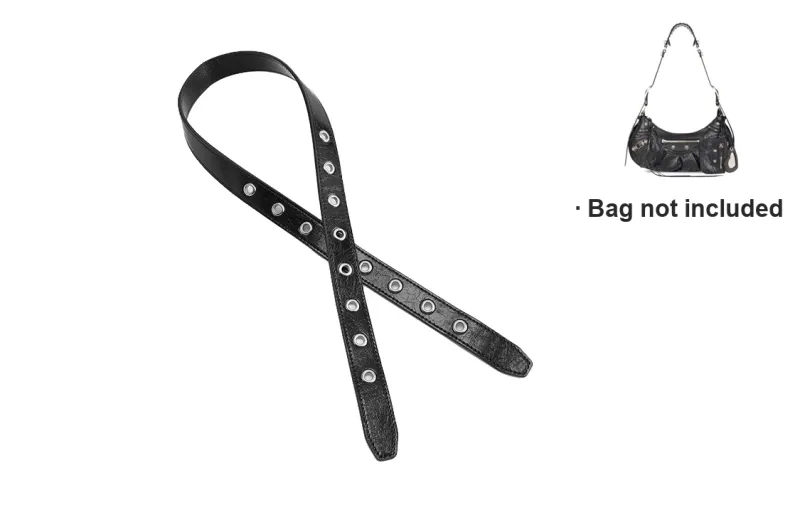 Ingenuity Handmade Artificial Leather Bag Strap Women's Black-0