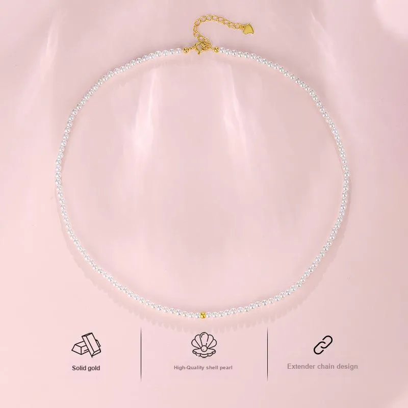 DIHUAJI 925 Sterling Silver Shell Pearl Necklaces Women's-2