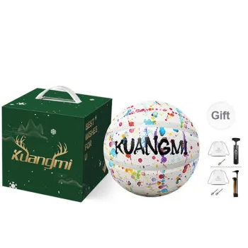 Kuangmi Microfiber Leather Basketball White Size 7 Ball Training Unisex