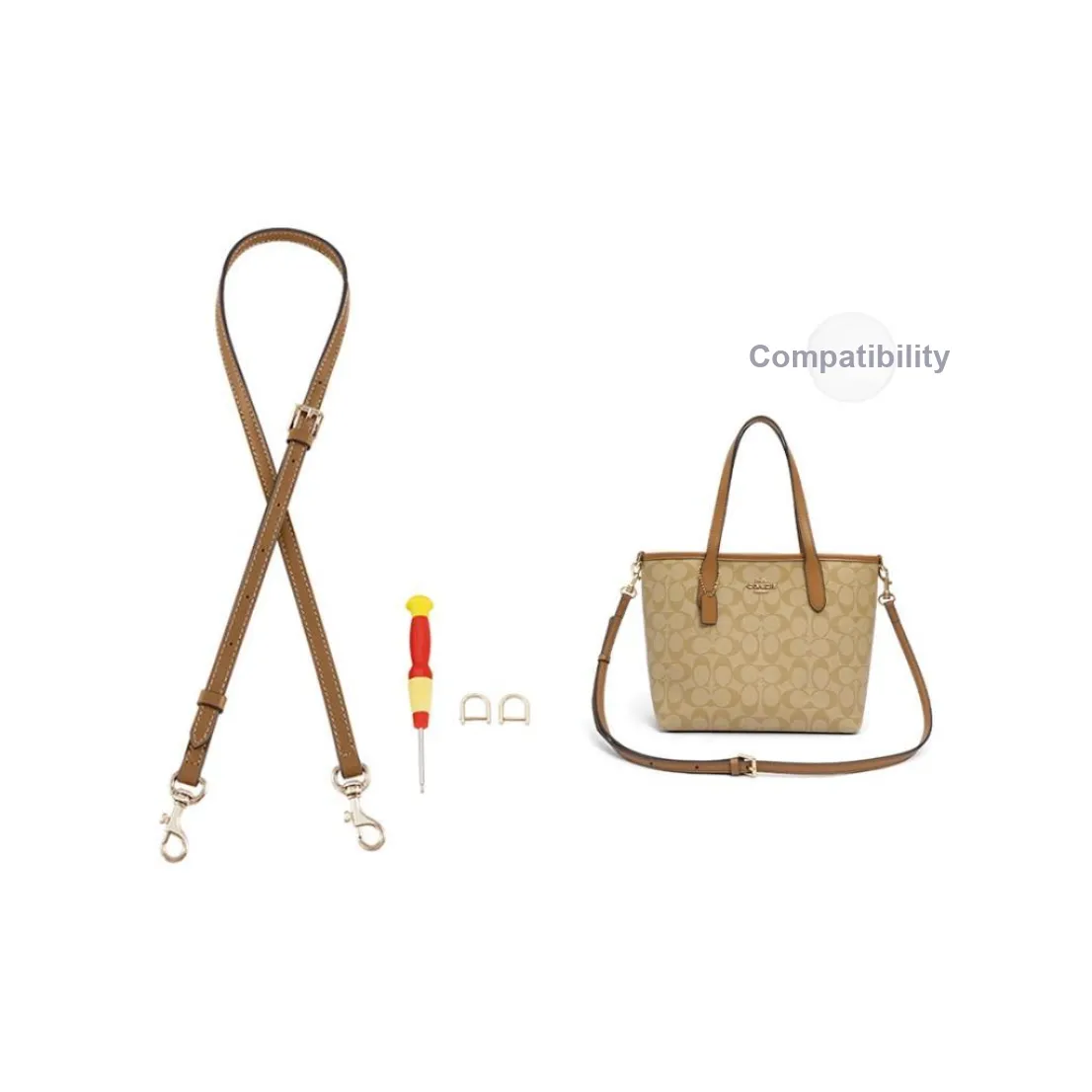 Lan Bao Fan Cow Leather Crossbody/Wide Strap Mini Shopping Bag With Strap Women's Milk Tea