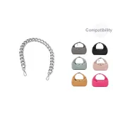 [Single Sale]Chunky Chain, White, Approx. 90cm