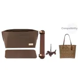 City33[Three-Piece Set Dark Brown]Open Top Liner+Bottom Pad+Shoulder Pads (Includes Dachshund Charm)