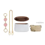 Nolita 19 Exclusive DuPont Paper Liner+Pink Strawberry Round Buckle Extender Chain Gold-Tone