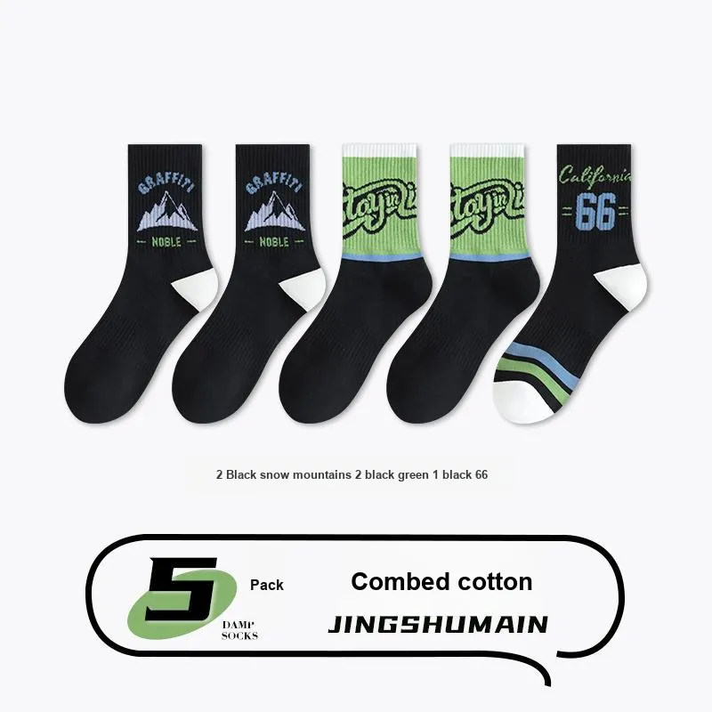 ROBINHOOD Mid Calf Socks Men's 5 Pack-6