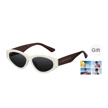 HELEN KELLER Plate Frame Irregular Shape Sunglasses Unisex