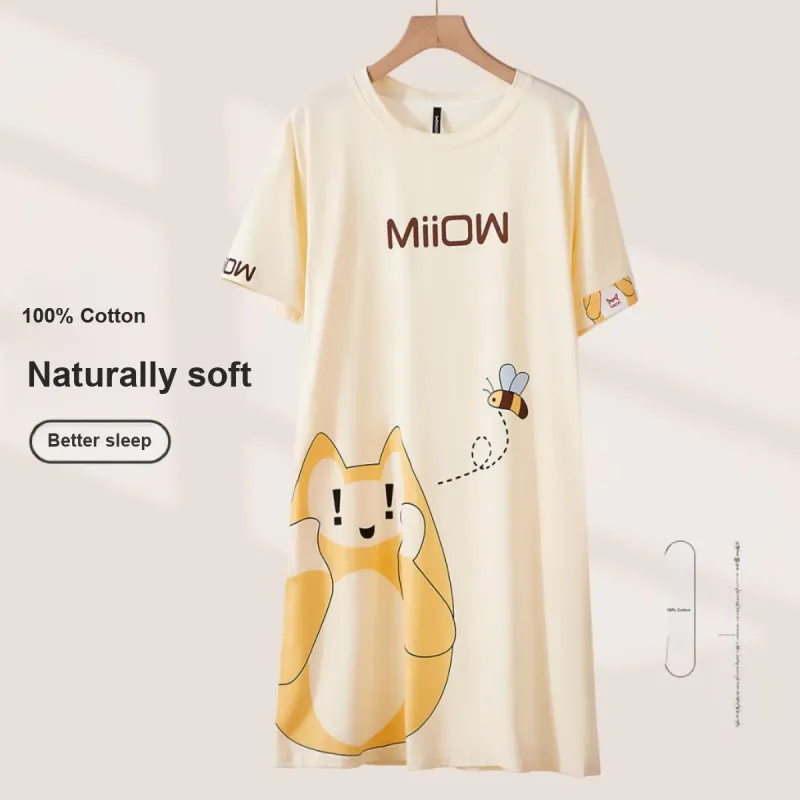 MIIOW Nightgown Women's Apricot-2