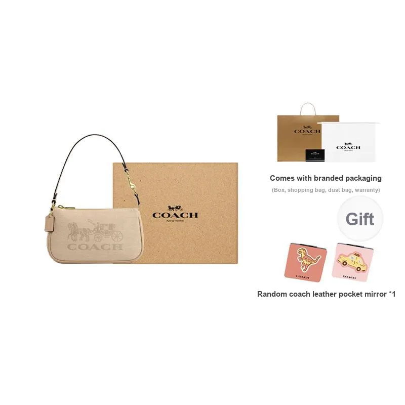 COACH Nolita Canvas Canvas Bag Handbag Shoulder Bag Small Size Women's Deep Natural Multicolor-6