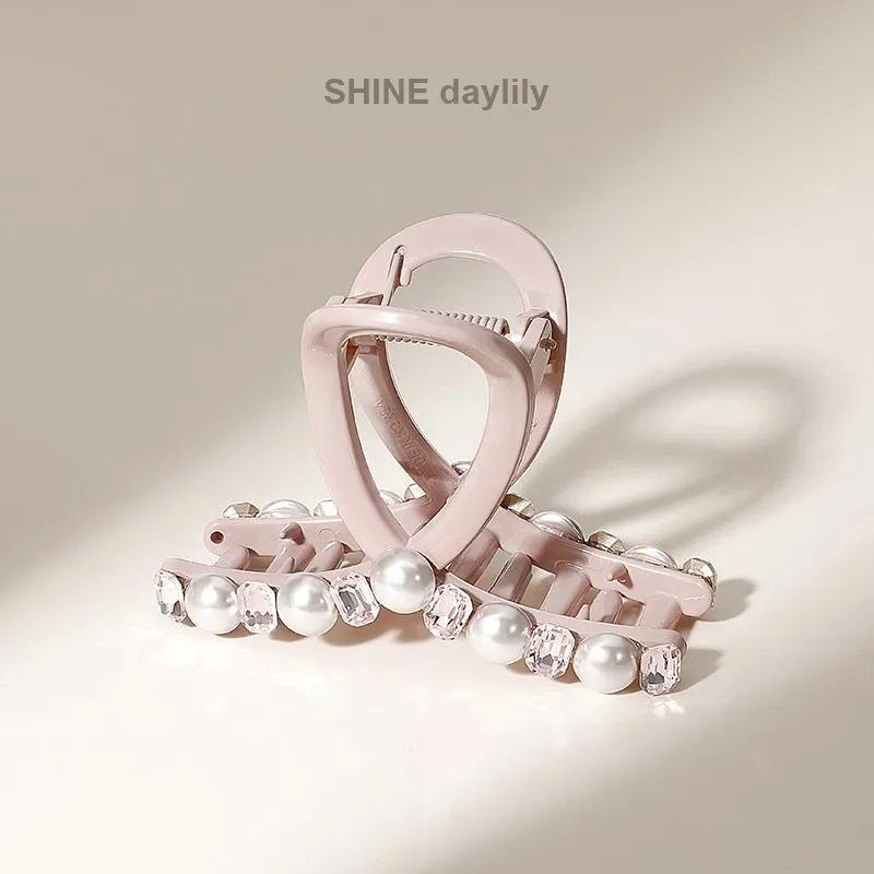 SHINE Acrylic, Crystal, Shell Pearl Hair Clips Women's-1