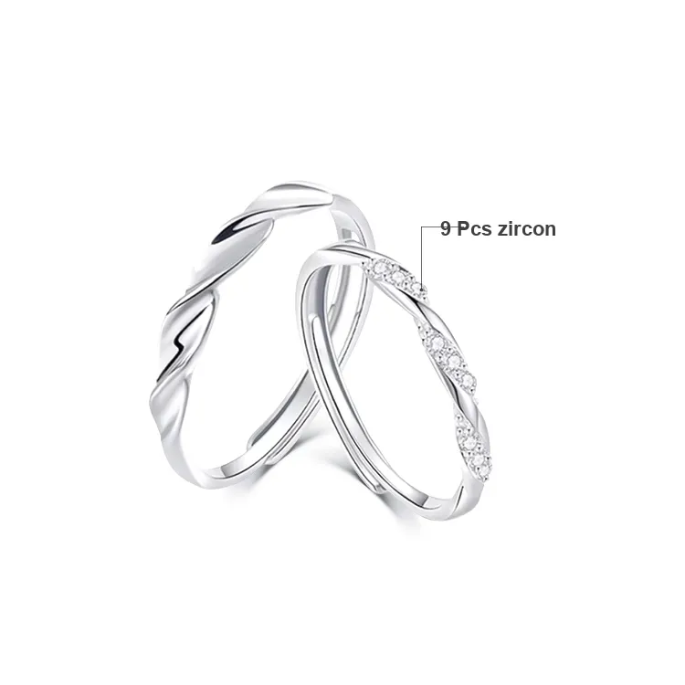 KING TAI SANG 999 Fine Silver Rings Unisex-0