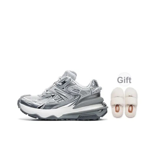 OGR Slip-resistant Abrasion-resistant Увеличение высоты Низкие кеды для бега Унисекс Серебристо-серый