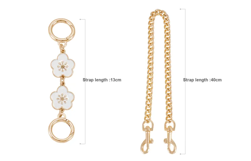 Lan Bao Fan Alloy Metal Bag Accessory Bag Strap Women's Gold/Silver-1