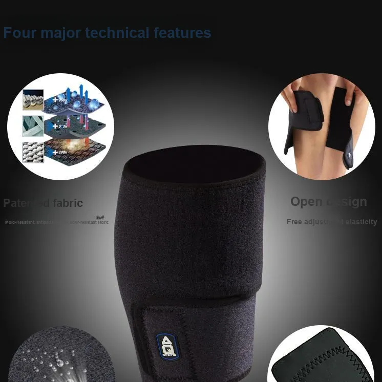 AQ Running Soccer Badminton Leg Guards Black Sponge TOK Fabric & Mold-Resistant Antibacterial Cloth Men's-3