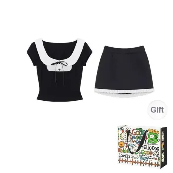 OURUOKE Two Piece Skirt Sets Women's
