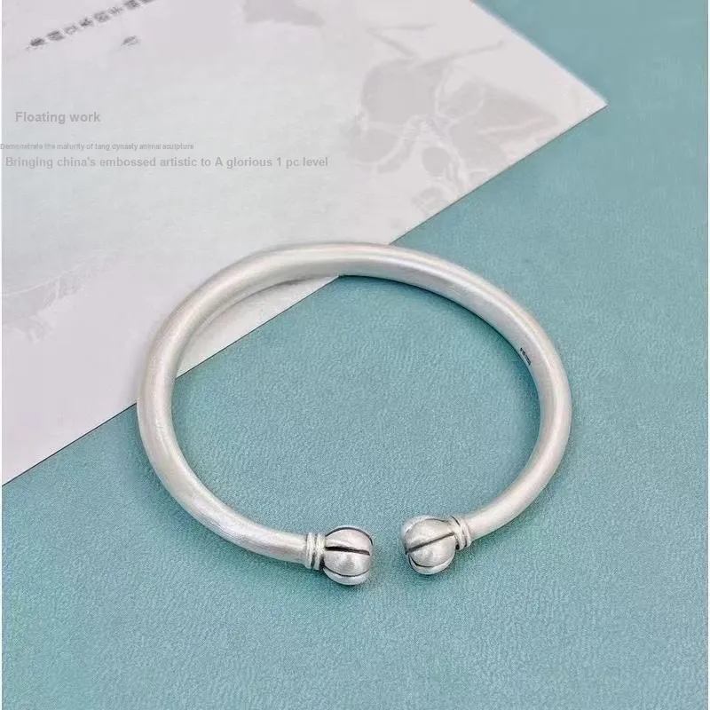 Brahmacharya 999 Fine Silver Bangles Women's-3