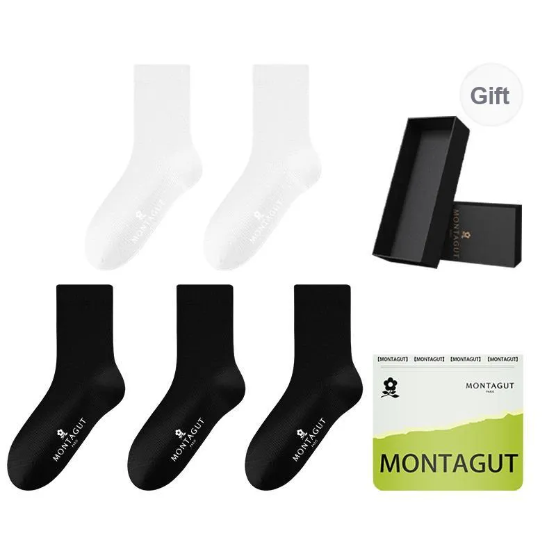 Montagut Mid Calf Socks Men's Gift Box Combination-12