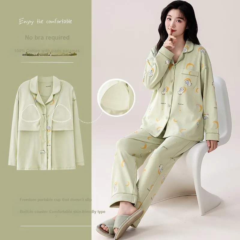 Pretty Lady Pajama Set Women's Matcha Green-3