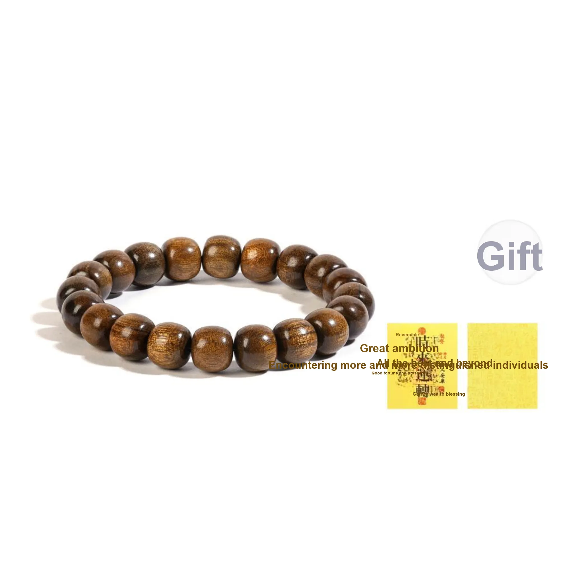 FANGYUANXIAOFU Phoebe Zhennan Single Wrap, Plain Beaded Bracelet Unisex