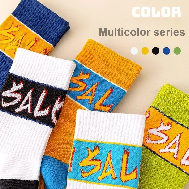 LUOLIAN Mid Calf Socks Unisex 5 Pack-8