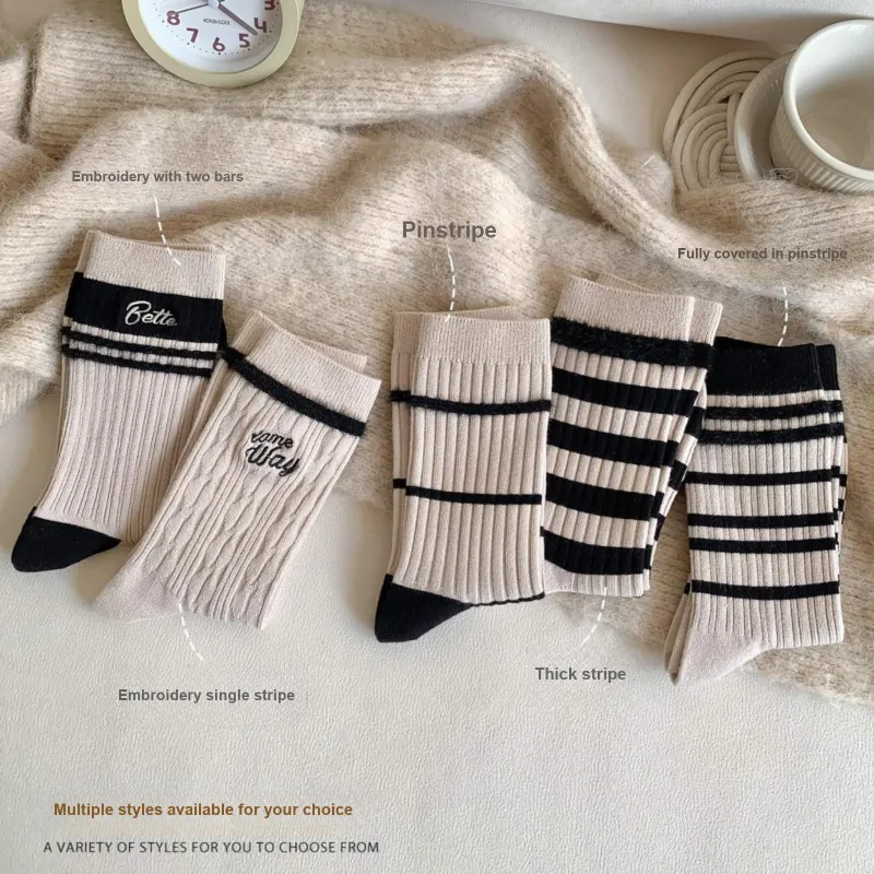 XXLLG Mid Calf Socks Women's 3 Pack-4