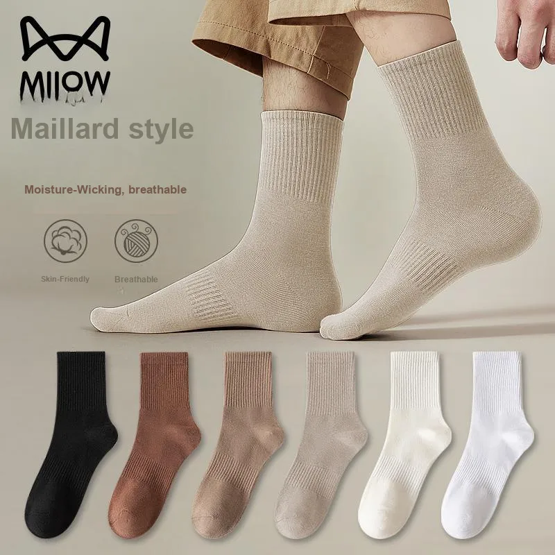 MIIOW Mid Calf Socks Men's 7 Pack-1