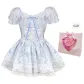Blue Short-Sleeved Dress+Box