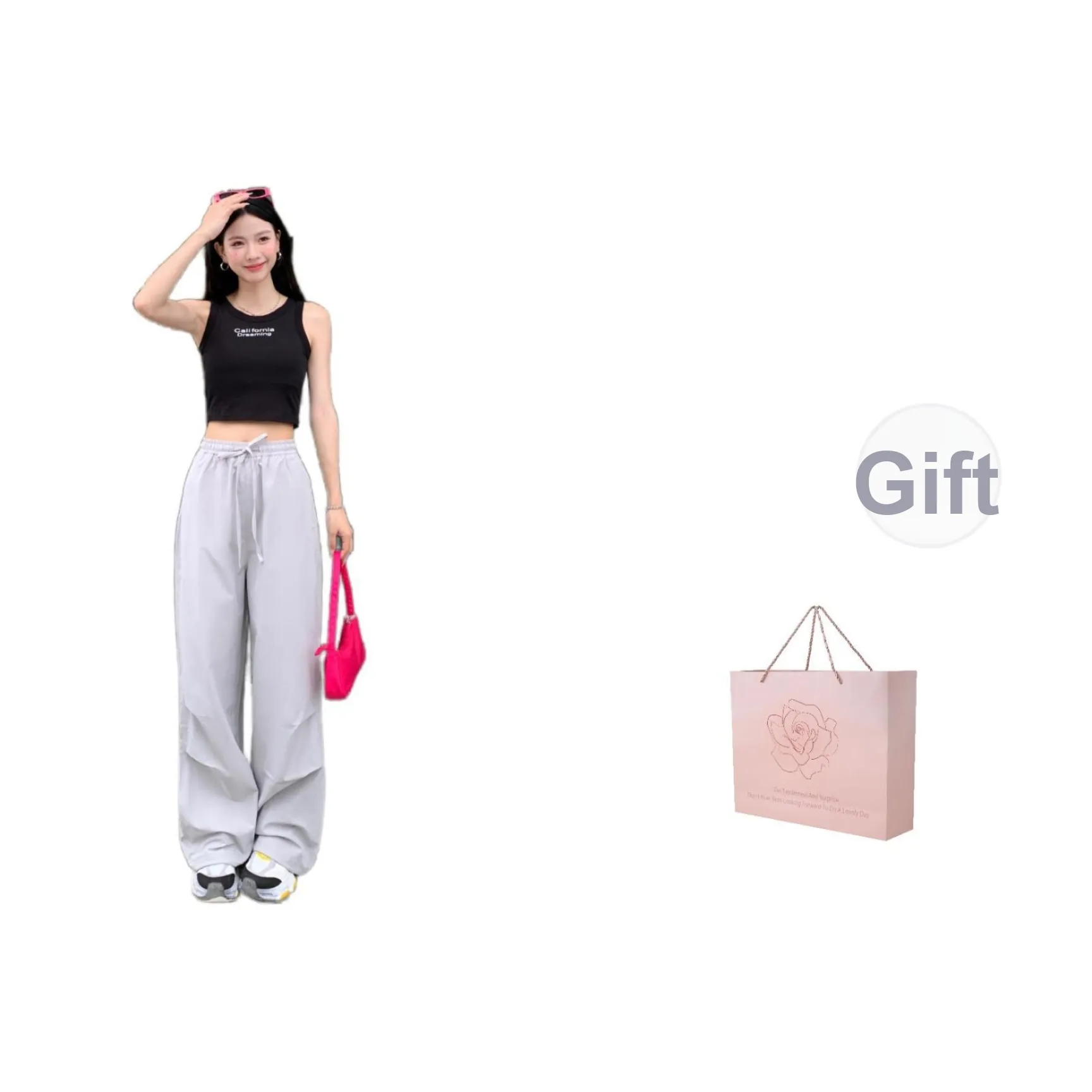 ZAZN Повседневные брюки Женские Серебристый Серый