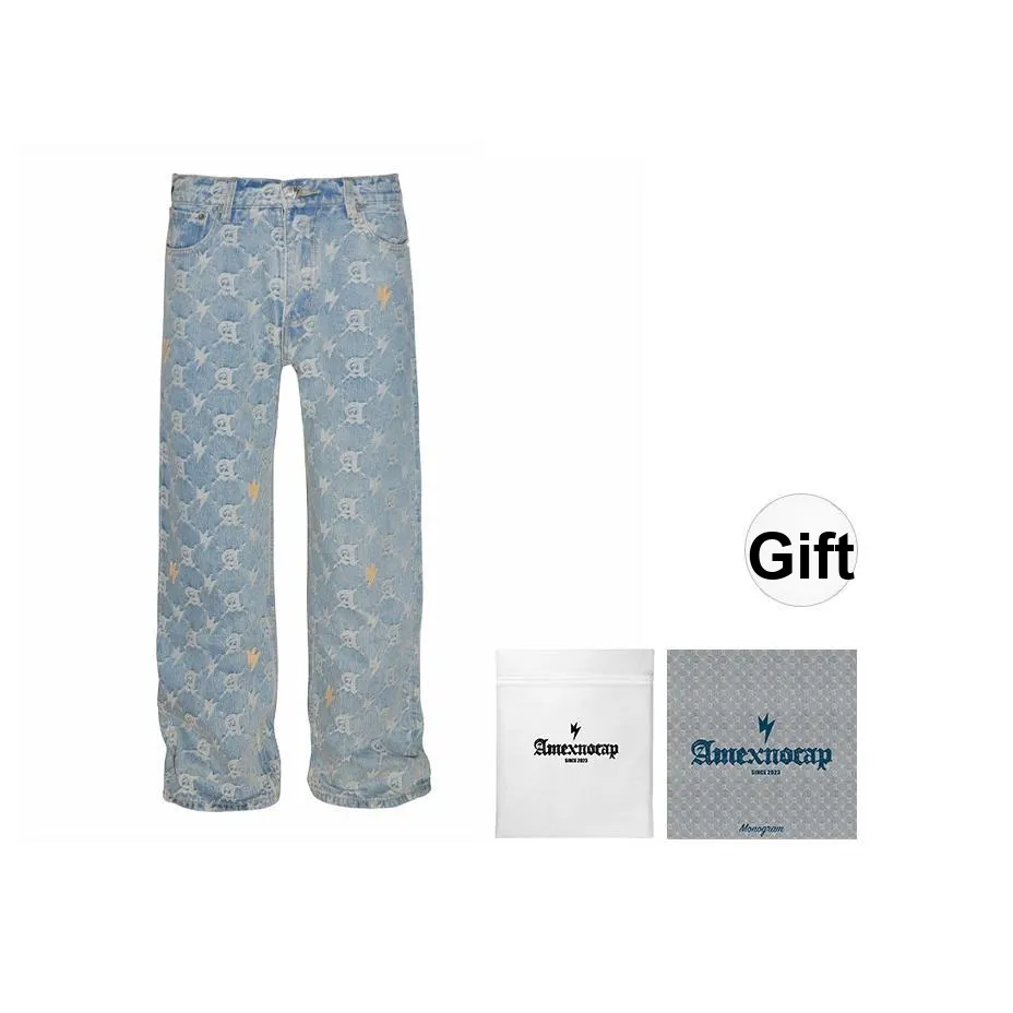 Amexnocap Синий Индивидуальная Коробка Унисекс Джинсы