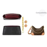 [Set of 3]Burgundy DuPont Paper Liner+Gold Extender Chain+Abrasion-Resistant Buckle