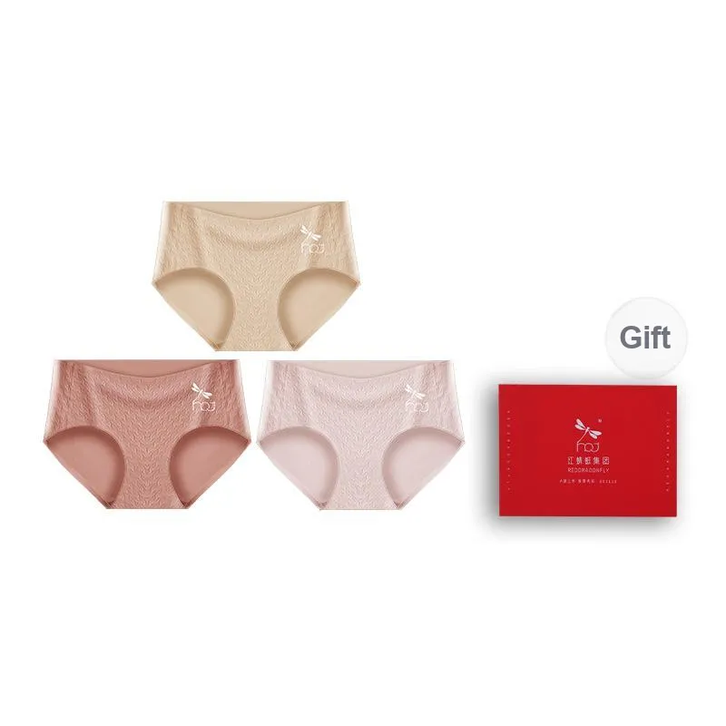 RED DRAGONFLY Cotton Panties Women's 3 Pack Gift Box Set-8
