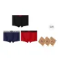 [3 Pack]Black+Navy Blue+Red