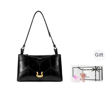 JUST STAR Synthetic Leather Portable Crossbody Underarm Shoulder Bag Regular Women's Brown/Black/White