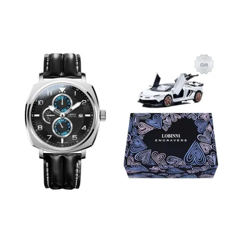 LOBINNI L Автоматический Механический Механизм Мужские Часы 43мм*43мм*12мм Черный
