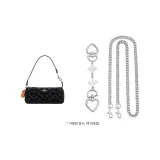 White Four-Leaf Clover Silver Clasp Extender Chain 15cm+90cm Crossbody Chain