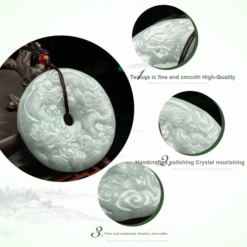 PEARL QUEEN Glutinous Jade Jadeite Pendants Unisex-2
